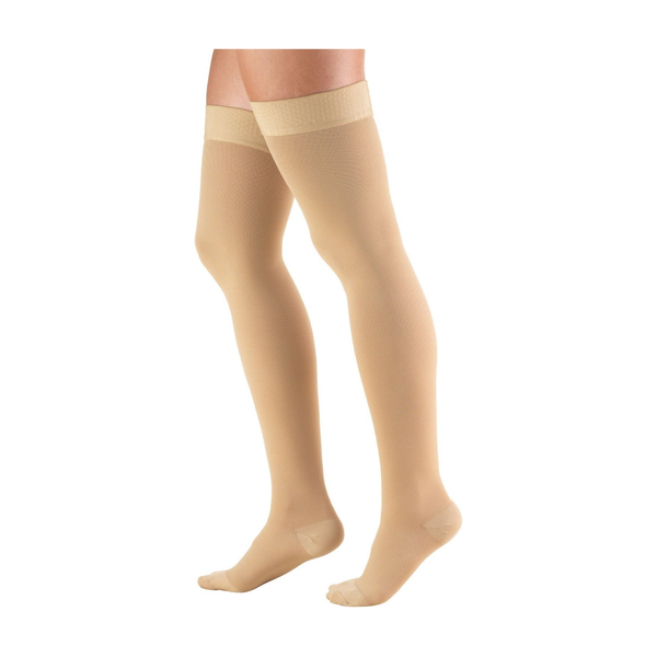 PR/1 TRUFORM 30-40 MMHG THIGH HIGH COMPRESSION STOCKINGS, CLOSED-TOE, BEIGE, LARGE