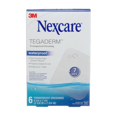 BX/6 NEXCARE TEGADERM TRANSPARENT WATERPROOF DRESSING 6 X 7CM