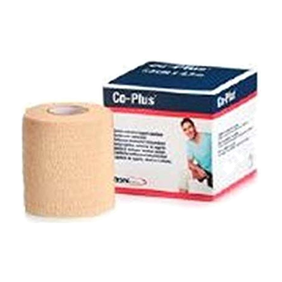 BX/36 CO-PLUS LATEX FREE ELASTIC COHESIVE BANDAGE 5CM X 4.5M (STRETCHED), BEIGE