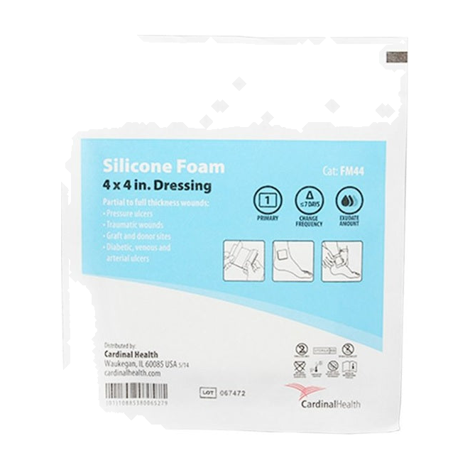 BX/10 FOAM DRESSING 8"X4" STERILE W/ GENTLE SILICONE ADHESIVE & PROTECTIVE FILM BACKING