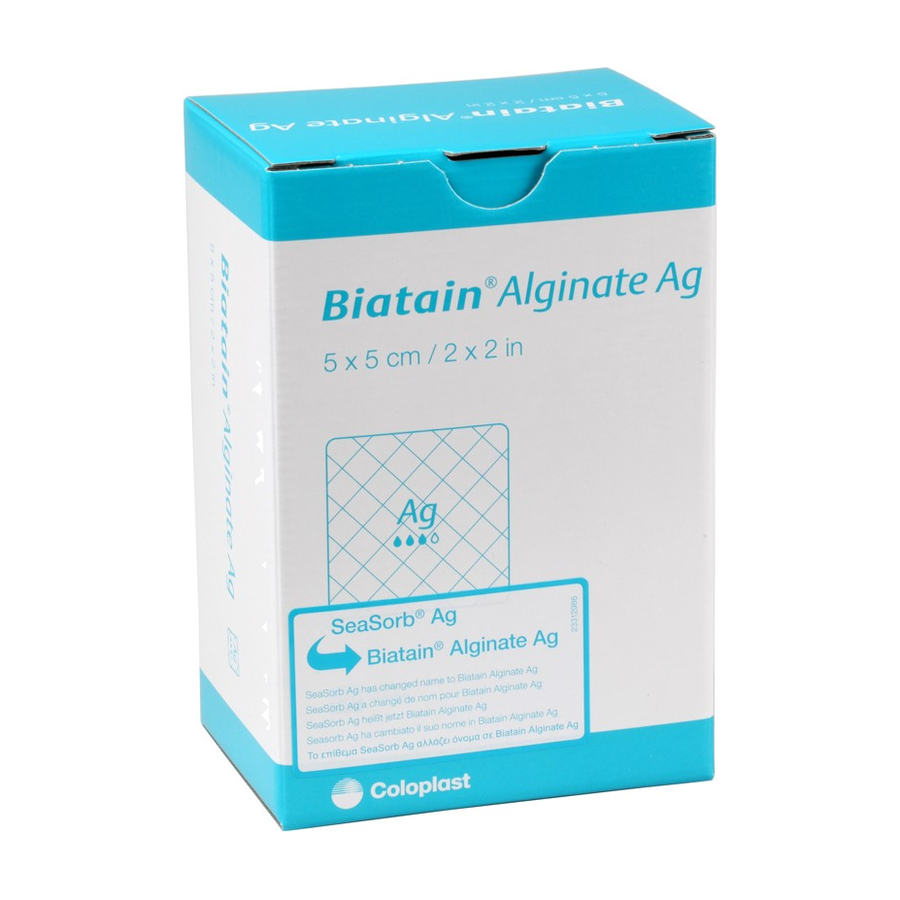 BX/10 BIATAIN ALGINATE AG, SIZE 6IN X 6IN (15CM X 15CM)