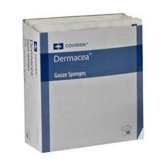 BX/50 DERMACEA GAUZE SPONGE. 4 X 4", 8 PLY, STERILE