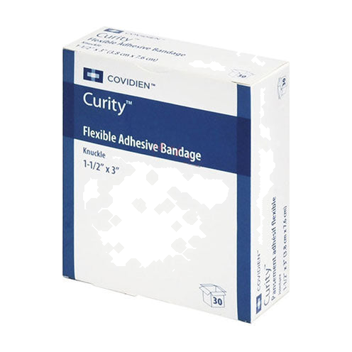 BX/30 CURITY ADHESIVE FABRIC KNUCKLE BANDAGE, 1 1/2IN X 3IN X 7/8IN