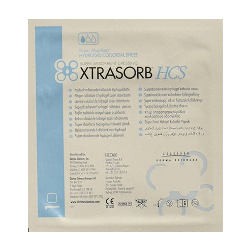 BX/10 XTRASORB HYDROGEL COLLOID, ADHESIVE DRESSING 4.3" X 4.3"