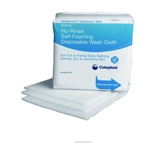 PK/5 BEDSIDE CARE EASICLEANSE SELF FOAMING DISPOSABLE WASHCLOTH, LATEX FREE