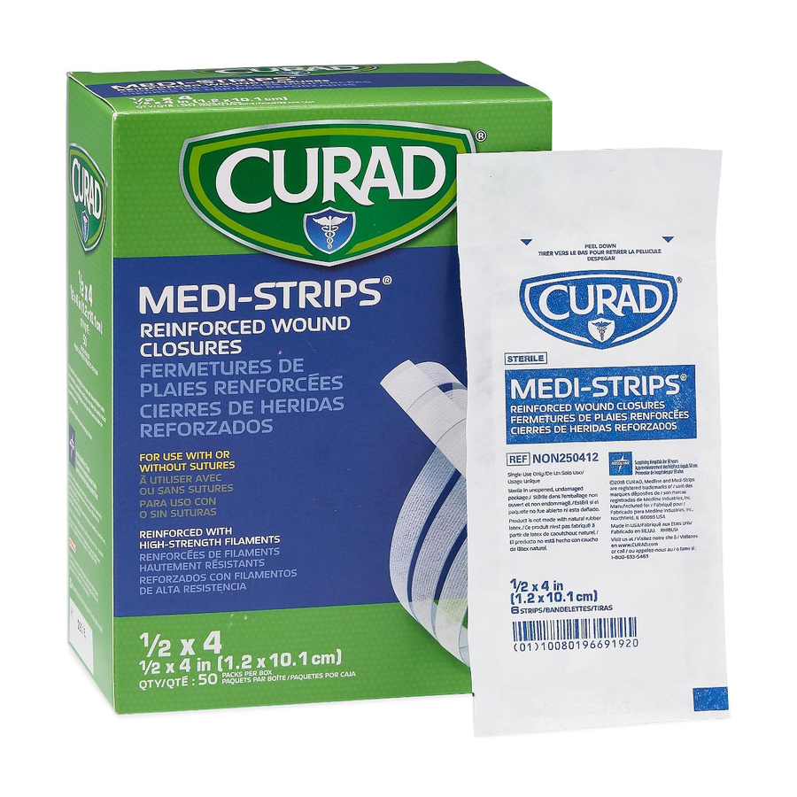 BX/50 (PK/6) MEDISTRIPS SKIN CLOSURE STERI-STRIP 1/2" X 4"