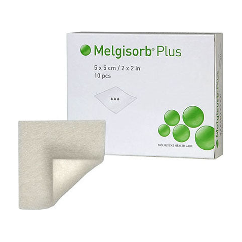 BX/10 MELGISORB PLUS, HIGHLY ABSORBENT CALCIUM ALGINATE DRESSING 5 X 5 CM