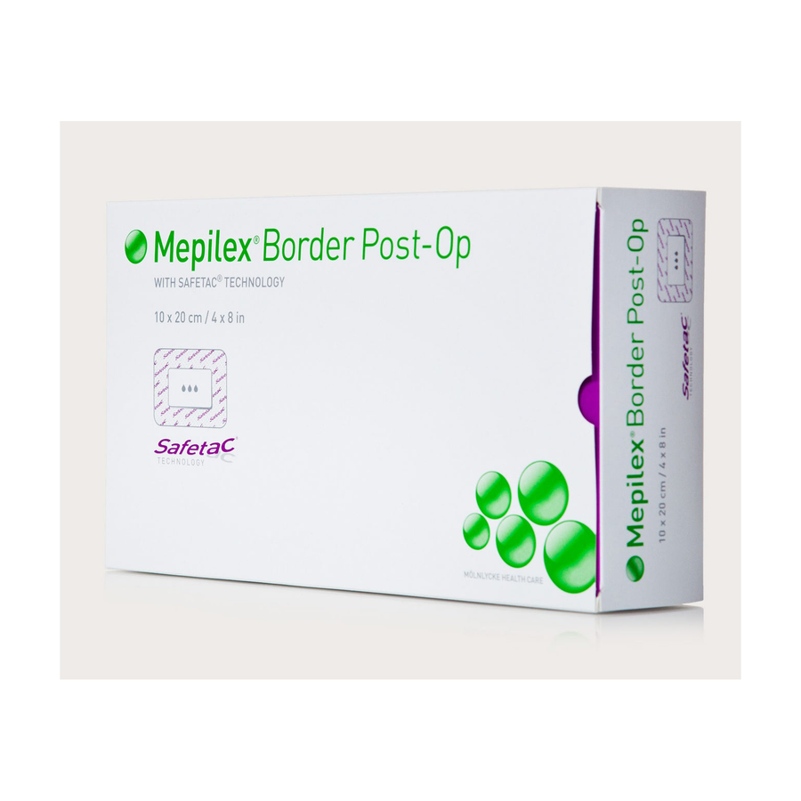 BX/5 DRESSING MEPILEX BORDER POST OP, SIZE 10CM X 35CM.
