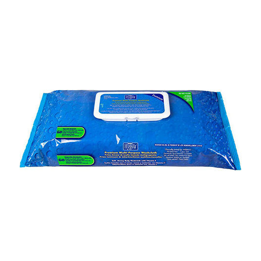 PKG/60 WASHCLOTH CLEANSING HYGEA 9.5 X 11.5