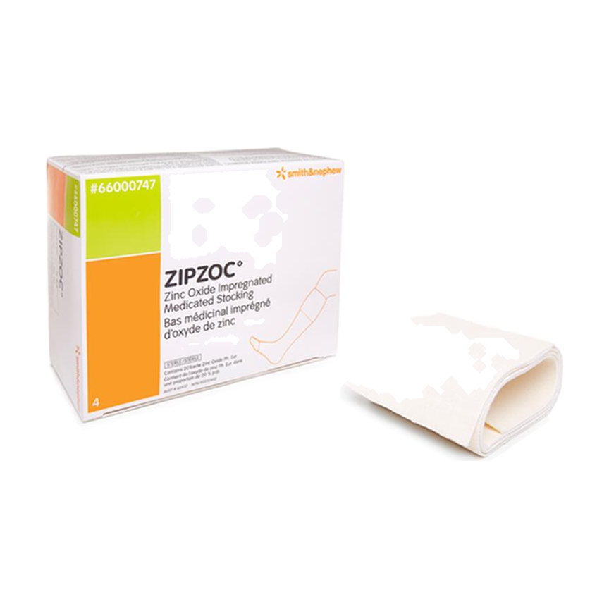 BX/4 ZIPZOC MEDICATED STOCKING DRESSING, SIZE 82CM X 14CM