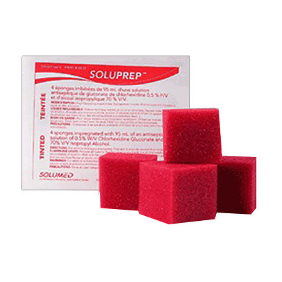 PK/4 SPONGES 2 PERC CHLORHEXIDINE GLUCONATE 70 PERC IPA TINTED