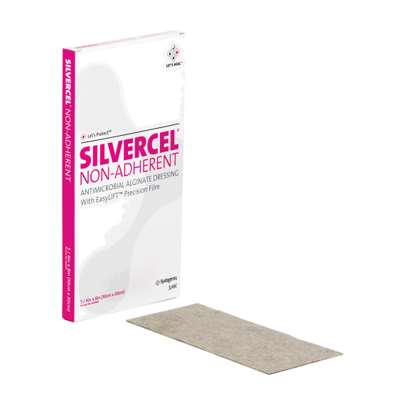 BX/5 SILVERCEL NON-ADHERENT HYDRO-ALGINATE ANTIMICROBIAL DRESSING WITH SILVER 10CM X 20CM