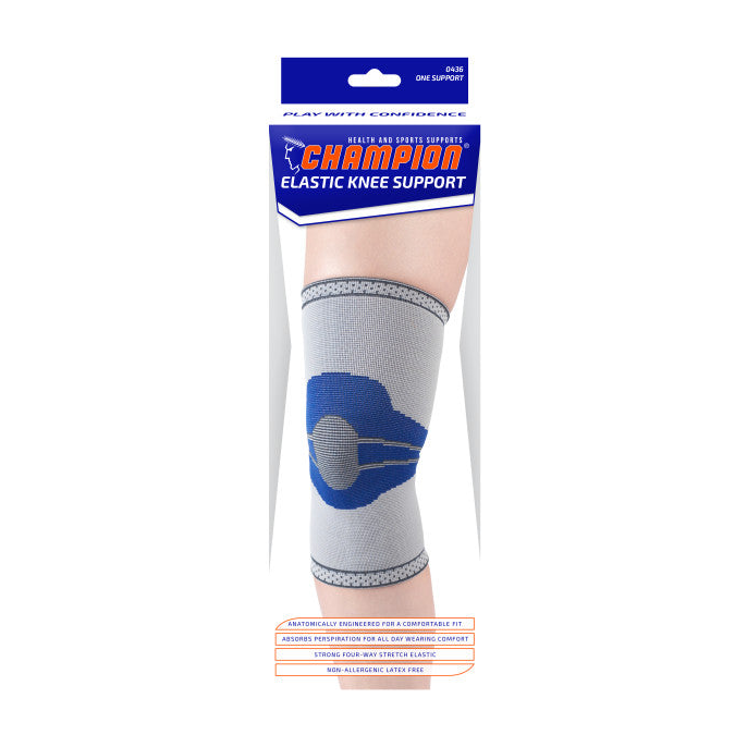EA/1 ELASTIC KNEE SUPPORT LIGHT-GREY MEDIUM