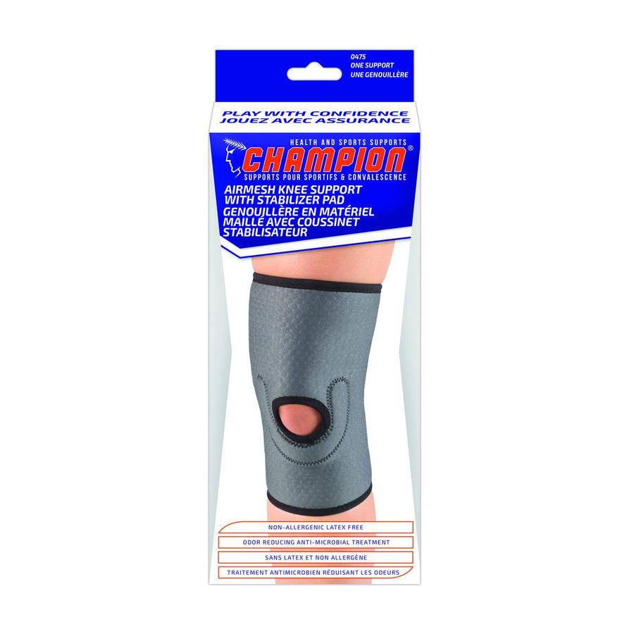 EA/1 AIRMESH KNEE SUPPORT WITH STABILIZER PAD,X-LARGE