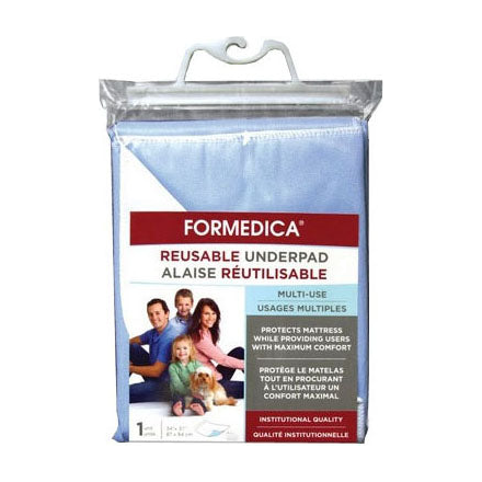 EA/1 UNDERPAD REUSABLE LARGE 34" X 74" W/ FLAPS TOPSTITCHED WOVEN COTTON SURFACE & WATERPROOF VINYL