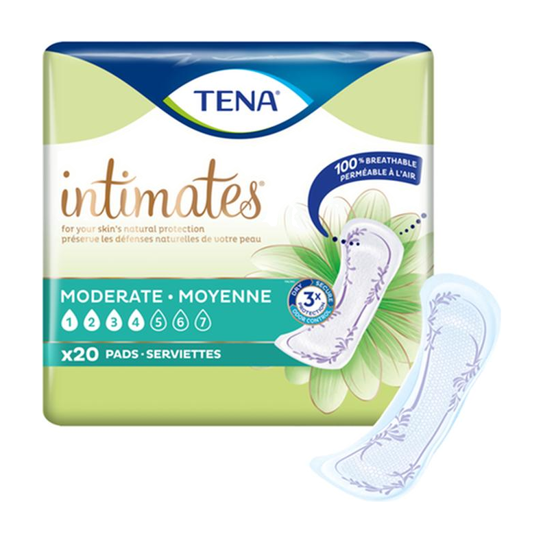 CS/6PKG (20/PKG) TENA INTIMATES MODERATE PADS