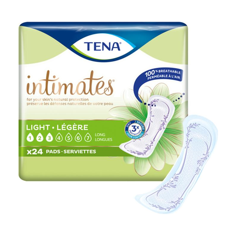 CS/6PKG (24/PKG) TENA SERENITY INTIMATES ULTRA THIN LIGHT PADS 10" LONG