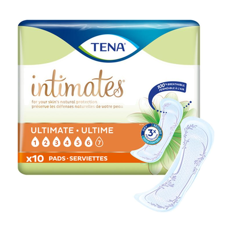 CS/40 TENA INTIMATES ULTIMATE PADS W/ ADHESIVE STRIP TRIPLE PROTECTION 16"