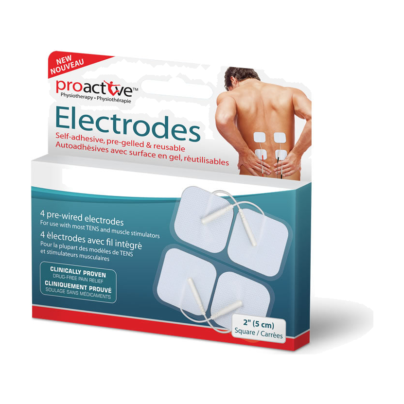 PK/4 PROACTIVE SELF ADHESIVE GEL ELECTRODES 2" SQUARE REUSABLE