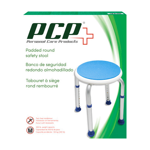 EA/1 ADJUSTABLE PADDED ROUND SAFETY STOOL WEIGHT CAPACITY 300LBS