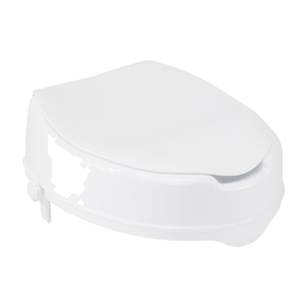 EA/1 RAISED TOILET SEAT WITH LOCK AND LID, STANDARD SEAT, 4" * Drive Medical item surcharge included in sell