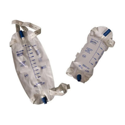 EA/1 URINARY LEG DRAINAGE BAG 1000ML W/ ROTARY DRAIN ANTI-REFLUX VALVE (2) FLEXIBLE STRAPS W/ BUTTON