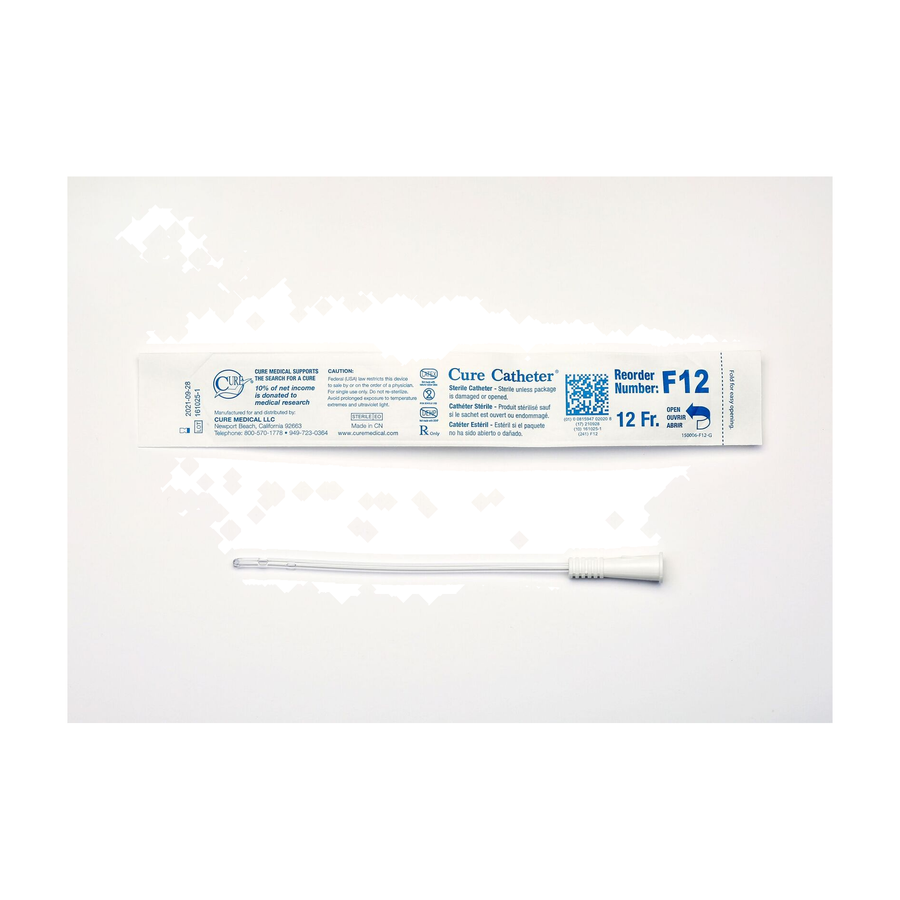 BX/30 CURE INTERMITTENT CATH FEMALE 12FR 6IN STRAIGHT TIP