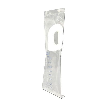 BX/50 UR-ASSURE URINE COLLECTOR PEDIATRIC 200ML CLEAR NON-STERILE LEAK-PROOF ADHESIVE ENLARGED FOAM