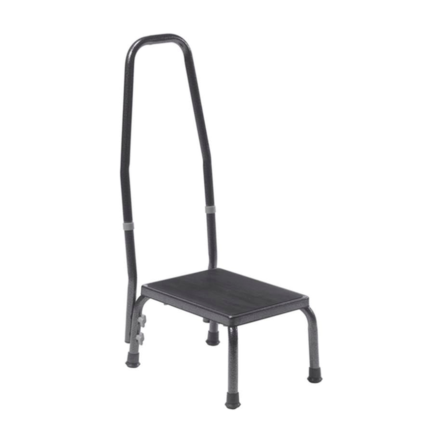 EA/1 FOOTSTOOL WITH NON SKID RUBBER PLATFORM AND HANDRAIL * Drive Medical item surcharge included in sell