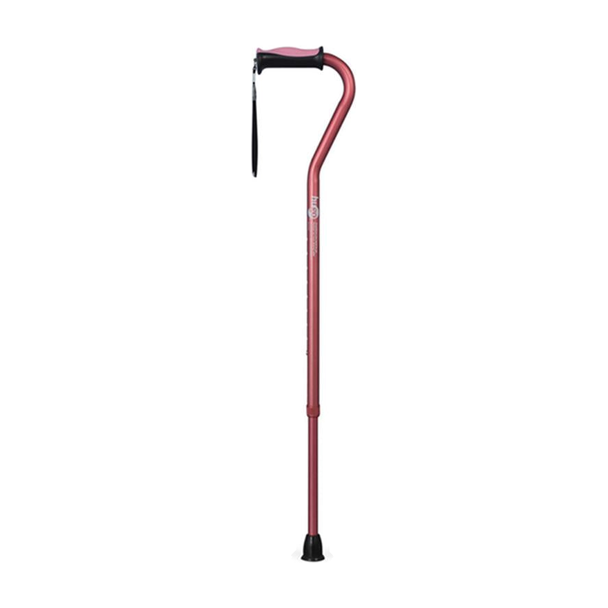 EA/1 ADJUSTABLE OFFSET HANDLE CANE WITH REFLECTIVE STRAP, ROSE * Drive Medical item surcharge included in sell