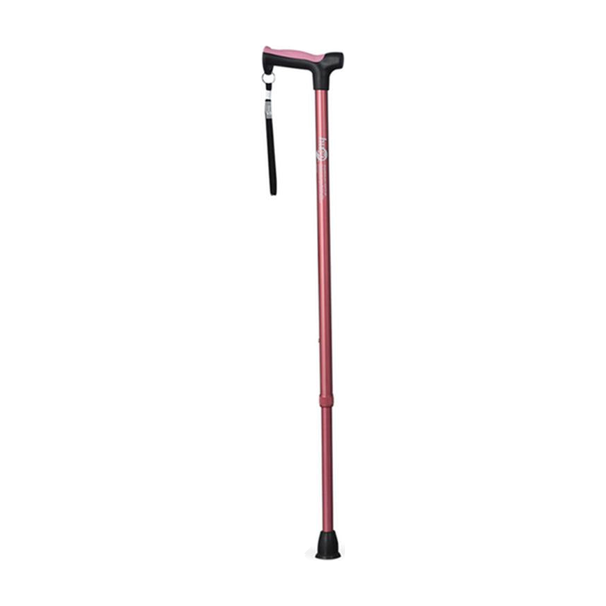 EA/1 ADJUSTABLE DERBY HANDLE CANE WITH REFLECTIVE STRAP, ROSE * Drive Medical item surcharge included in sell