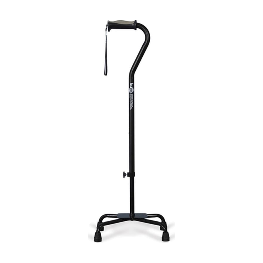 EA/1 ADJUSTABLE QUAD CANE FOR RIGHT OR LEFT HAND USE, LARGE BASE, EBONY * Drive Medical item surcharge included in sell
