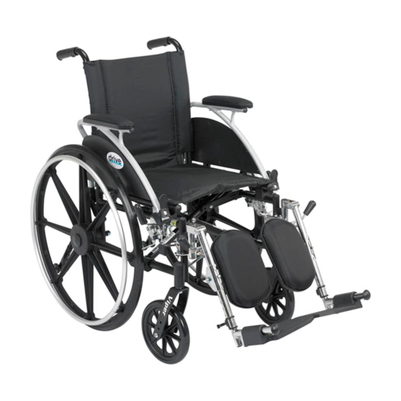 EA/1 VIPER WHEELCHAIR WITH FLIP BACK REMOVABLE ARMS, DESK ARMS, ELEVATING LEG RESTS, 12" SEAT * Drive Medical item surcharge included in sell