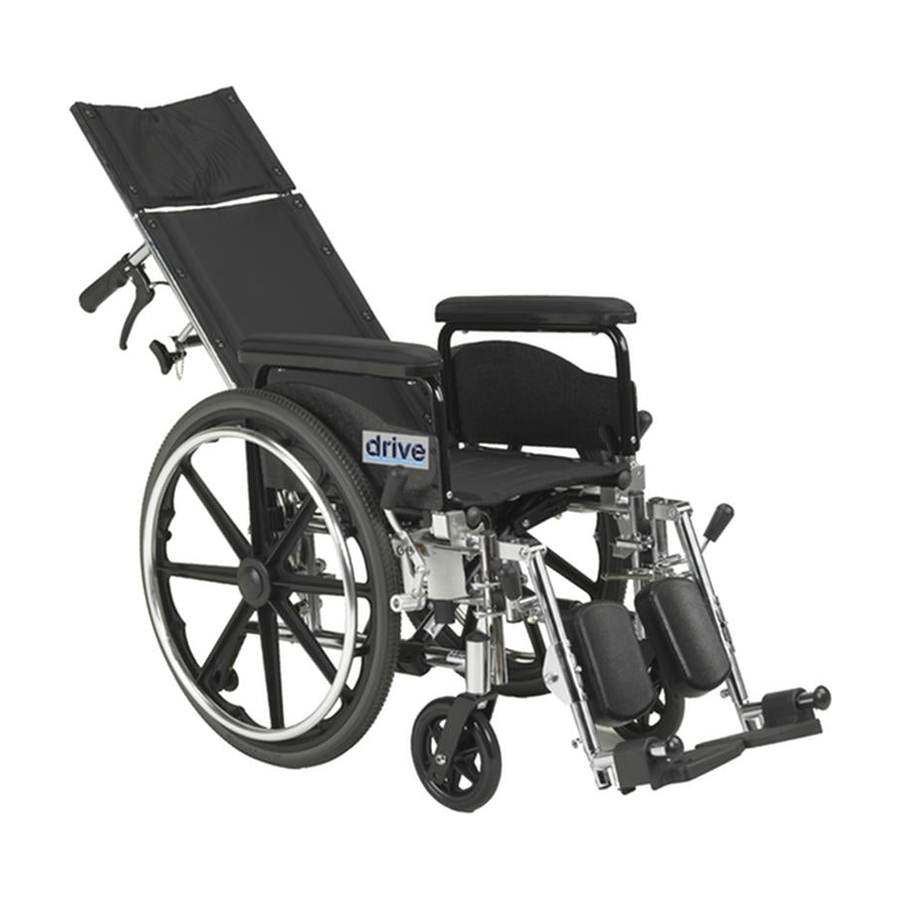 EA/1 VIPER PLUS GT FULL RECLINING WHEELCHAIR, DETACHABLE FULL ARMS, 18" SEAT * Drive Medical item surcharge included in sell