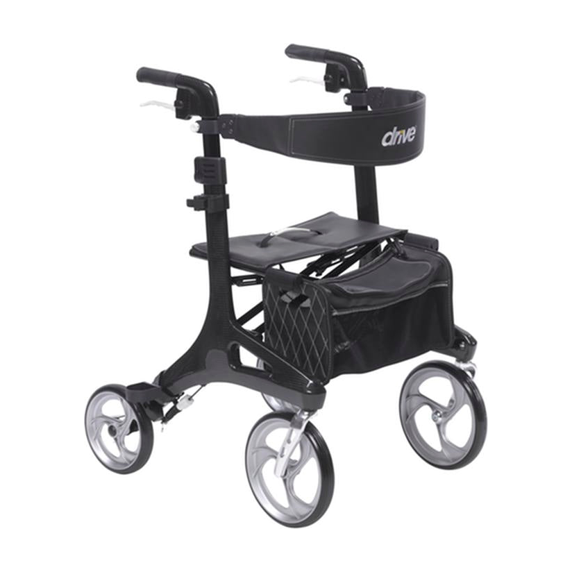 EA/1 NITRO ELITE CF CARBON FIBER ROLLATOR ROLLING WALKER, BLACK * Drive Medical item surcharge included in sell