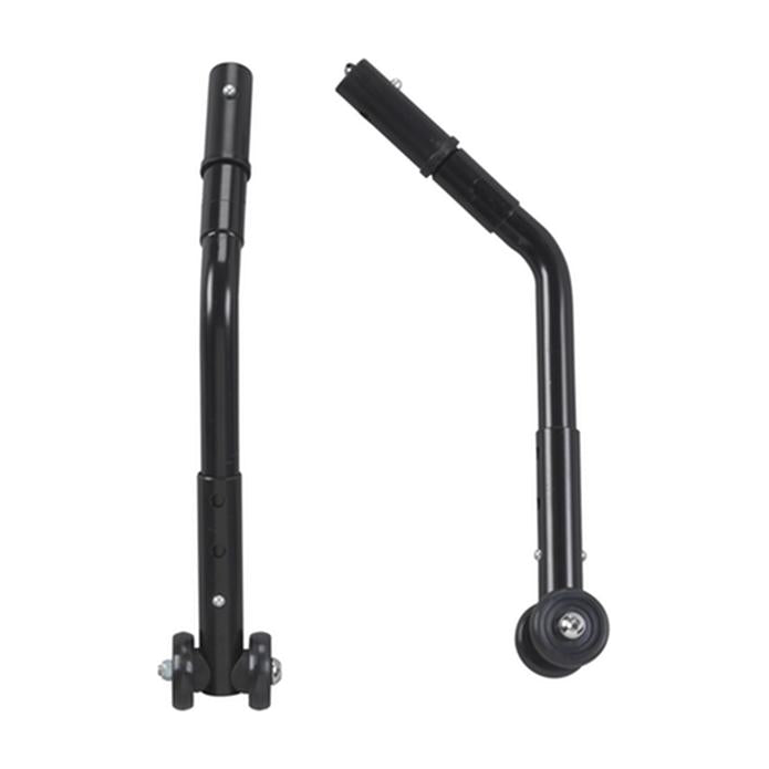 PR/1 ADJUSTABLE UNIVERSAL WHEELCHAIR ANTI TIPPER WITH WHEELS, BLACK * Drive Medical item surcharge included in sell