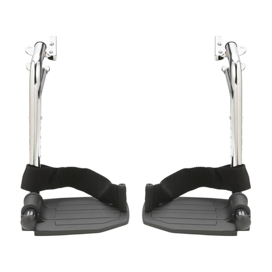 PR/1 CHROME SWING AWAY FOOTRESTS WITH ALUMINUM FOOTPLATES * Drive Medical item surcharge included in sell