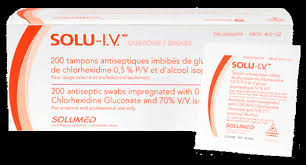 Solu-I.V. 0.5% Chlorhexidine Gluconate 70% Alcohol, Medium Swabs — Box of 200