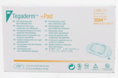 BX/50 DRESSING FILM N/ADH PAD 6 X 10CM
