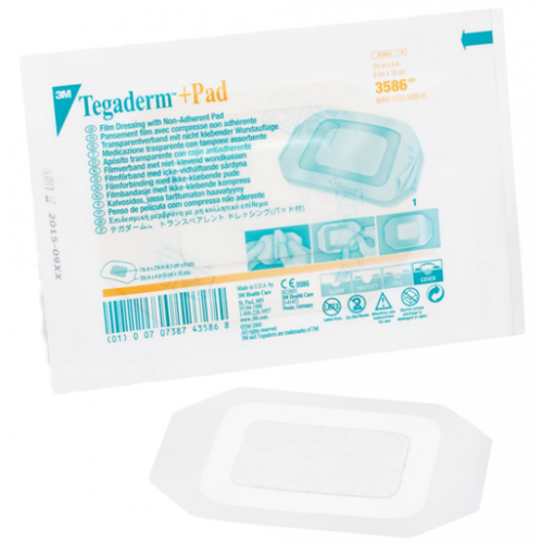 BX/25 TEGADERM PAD DRESSING FILM N/ADH 3.5IN X 4IN