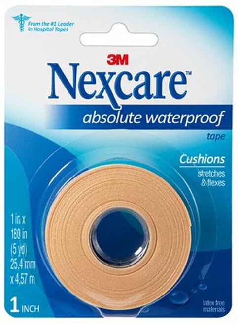EA/1 NEXCARE ABSOLUTE WATERPROOF TAPE 1" X 5YD LATEX-FREE