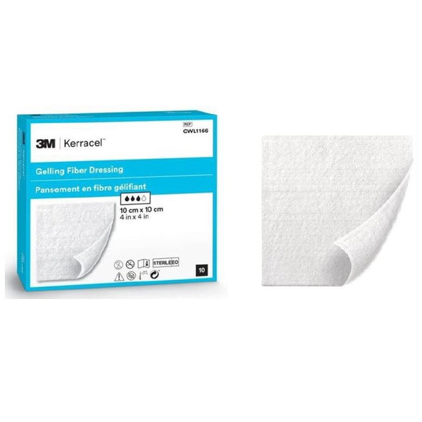 BX/10 KERRACEL GELLING FIBRE DRESSING 10CM X 10CM