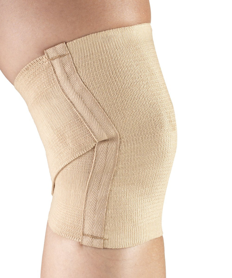 EA/1 CHAMPION CRISS-CROSS KNEE SUPPORT W/ SPIRAL STAYS MEDIUM (13 - 15 3/4)" BEIGE STRETCH ELASTIC