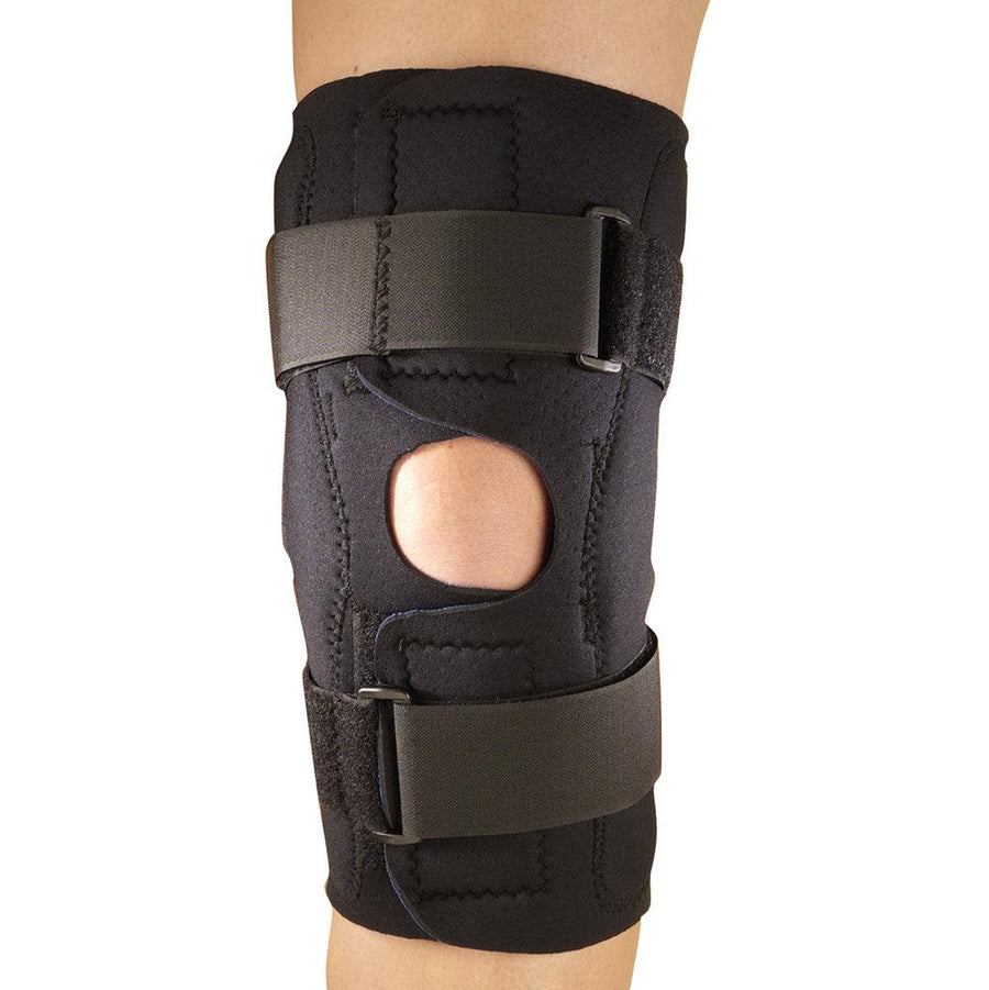 EA/1 OTC MAX NEOPRENE KNEE STABILIZER W/ HINGED BARS 2XLARGE (22-24)" BLACK LATEX-FREE
