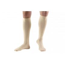 PR/1 TRUFORM MEN'S 8-15MMHG DRESS-STYLE KNEE-HIGH S (7 & UNDER SHOE) TAN COMPRESSION SOCK LATEX-FREE