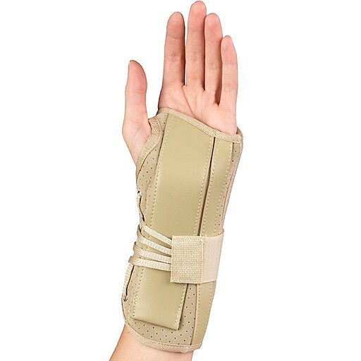 EA/1 OTC WRIST SPLINT COCK-UP MAXIMUM SUPPORT WITH SUEDE FINISH LEFT XSMALL (3.5-4.5")LATEX-FREE