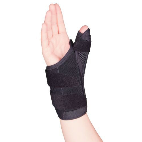 EA/1 WRIST-THUMB SPLINT 6" RIGHT, BLACK, SMALL