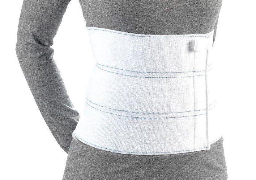 EA/1 OTC MINIMUM UNIVERSAL UNISEX 3-PANEL BINDER WHITE SMALL W/ FULL-LENGTH SUPPORT PULL-TAB ASSISTS