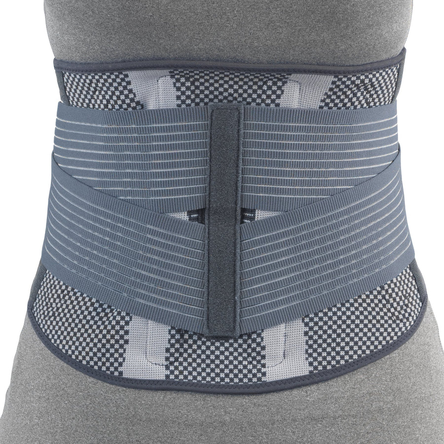 EA/1 OTC MEDIUM THERATEX LUMBOSACRAL SUPPORT 10" BACK W/ FLEXIBLE STAYS GREY LARGE (37-40")