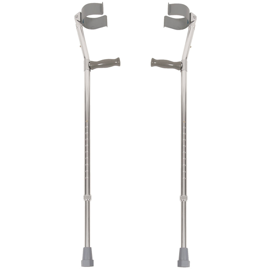 PR/1 PCP FOREARM CRUTCHES STANDARD 5'2"-6'2" PUSH-BUTTON ADJUST AT LEGS & CUFF 250LBS